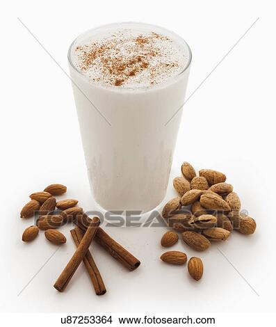 Almond and cinnamon smoothie View Large Photo Image Picture - Almond and cinnamon smoothie. Fotosearch