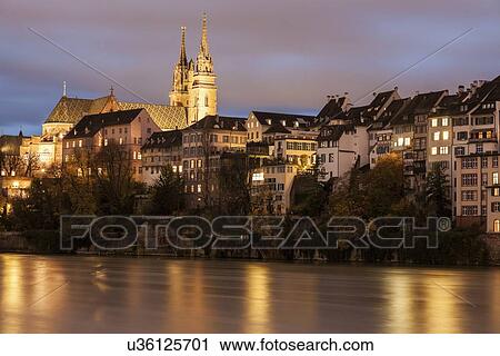 Basel Minster and Rhine River View Large Photo Image Stock Image - Basel Minster and Rhine River. Fotosearch
