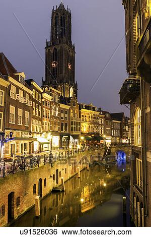 Canal at sunset View Large Photo Image Stock Photograph - Canal at sunset. Fotosearch