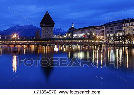 Stock Image - Chapel Bridge . Fotosearch