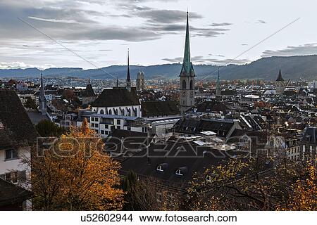 Picture - Churches in old town. Fotosearch