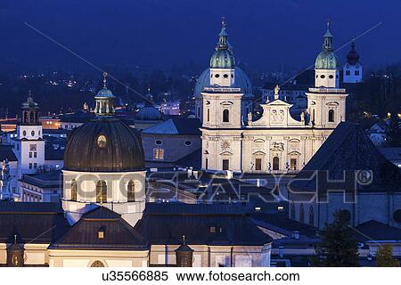 Churches in old town View Large Photo Image Stock Photography - Churches in old town. Fotosearch