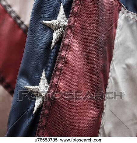 Stock Photography - Close-up of American flag. Fotosearch