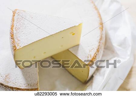 Stock Photography - Close up of cheese circle. Fotosearch