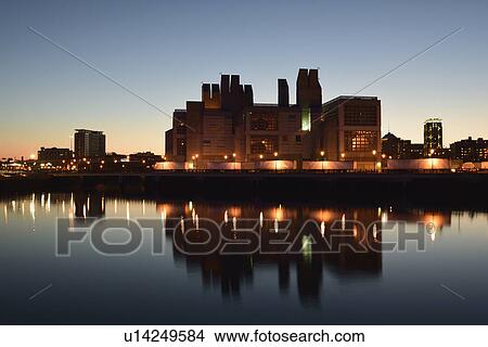Expressway Tunnel Ventilation System Building at dusk View Large Photo Image Picture - Expressway Tunnel Ventilation System Building at dusk. Fotosearch