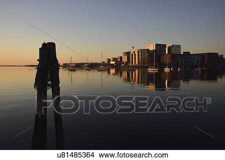 Fan Pier waterfront at sunrise View Large Photo Image Picture - Fan Pier waterfront at sunrise. Fotosearch