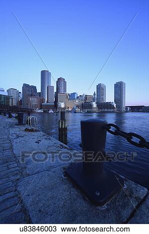 Financial district at dawn from Fan Pier View Large Photo Image Stock Image - Financial district at dawn from Fan Pier. Fotosearch