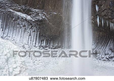 Frozen falls in winter View Large Photo Image Stock Image - Frozen falls in winter. Fotosearch