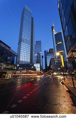 Illuminated city street View Large Photo Image Stock Photo - Illuminated city street. Fotosearch
