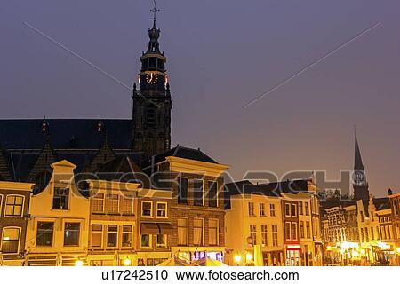 Market square and Sint Janskerk church View Large Photo Image Stock Image - Market square and Sint Janskerk church. Fotosearch