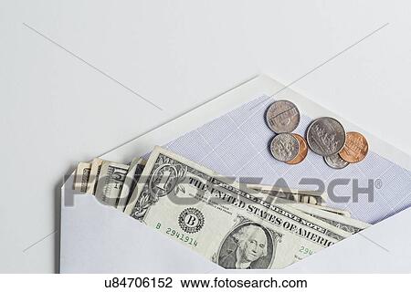 Stock Image - Money in envelope. Fotosearch