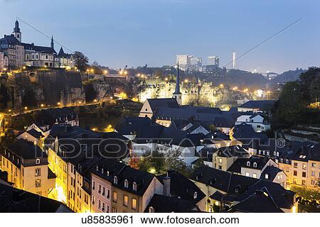 Stock Image - Neumunster Abbey and St Michael's Church. Fotosearch
