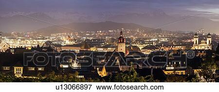 Old town at night View Large Photo Image Stock Photo - Old town at night. Fotosearch