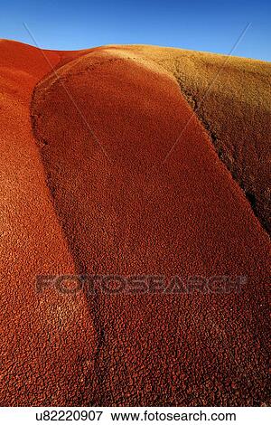 Painted Hills on sunny day View Large Photo Image Stock Photo - Painted Hills on sunny day. Fotosearch