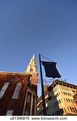 Stock Photograph - Park Street Church. Fotosearch