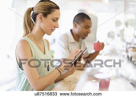 People in coffee shop View Large Photo Image Stock Image - People in coffee shop. Fotosearch