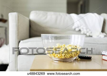 Popcorn on table View Large Photo Image Stock Photo - Popcorn on table. Fotosearch