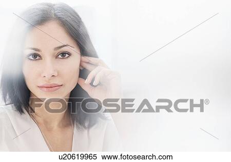 Portrait of brunette woman View Large Photo Image Stock Photography - Portrait of brunette woman. Fotosearch