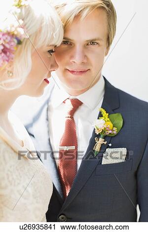 Portrait of newlywed couple View Large Photo Image Stock Image - Portrait of newlywed couple. Fotosearch