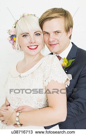 Portrait of newlywed couple View Large Photo Image Stock Image - Portrait of newlywed couple. Fotosearch