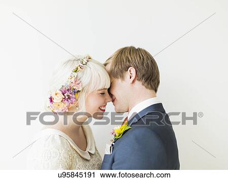Portrait of newlywed couple View Large Photo Image Stock Image - Portrait of newlywed couple. Fotosearch