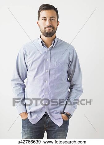 Stock Photo - Portrait of young man. Fotosearch