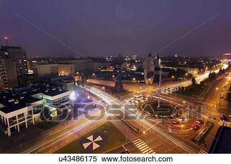 Road intersection at night View Large Photo Image Stock Photography - Road intersection at night. Fotosearch