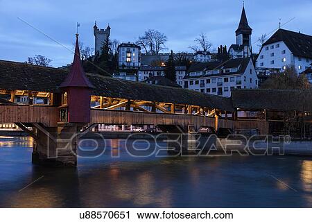 Spreuer Bridge View Large Photo Image Stock Image - Spreuer Bridge. Fotosearch