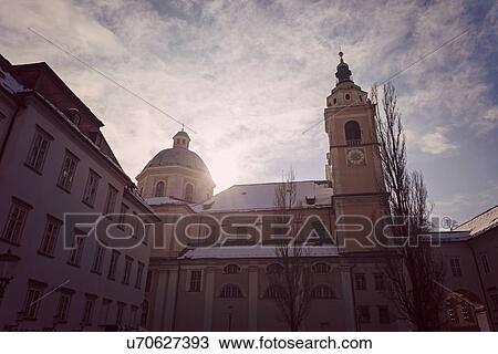 Stock Image - St. Nicholas Cathedral in sunlight. Fotosearch