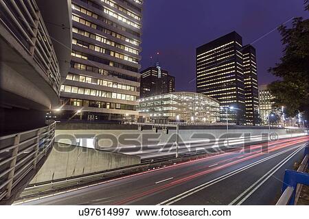 Stock Photo - Street at night. Fotosearch