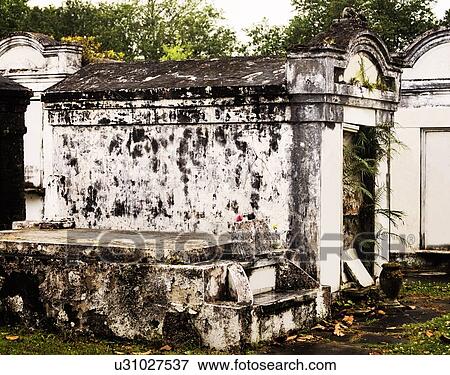 Stock Photo - Tomb in old cemetery. Fotosearch