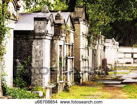 Picture - Tombs and mausoleums in old cemetery. Fotosearch