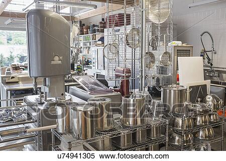 Stock Photography - View of commercial kitchen. Fotosearch