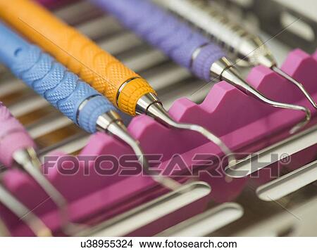 Picture - View of dentist's tools. Fotosearch