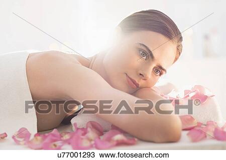 Young woman during beauty treatment View Large Photo Image Stock Image - Young woman during beauty treatment. Fotosearch