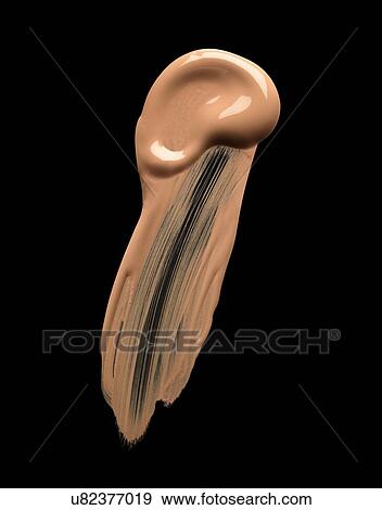 Stock Photo - Blob and smudge of cosmetic foundation. Fotosearch