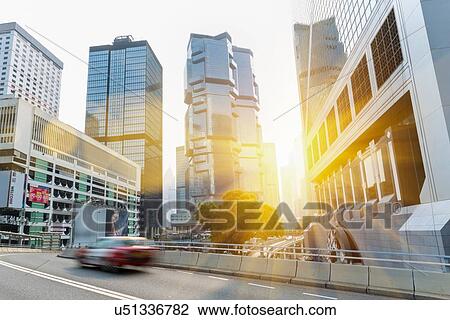 Stock Image - Central Hong Kong financial district, Hong Kong, China. Fotosearch