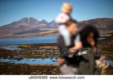 Family at Loch Eishort, Isle of Skye, Hebrides, Scotland View Large Photo Image Stock Photo - Family at Loch Eishort, Isle of Skye, Hebrides, Scotland. Fotosearch