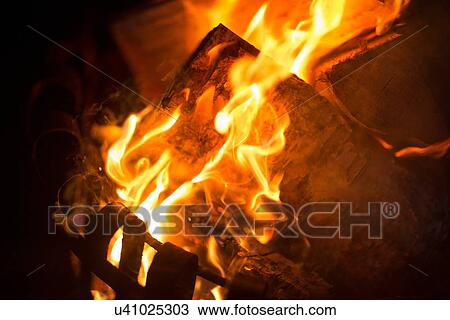 Stock Image - Fire, close up. Fotosearch