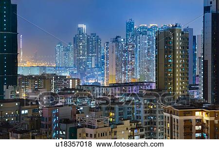 Mongkok apartment buildings, Hong Kong, China View Large Photo Image Stock Photo - Mongkok apartment buildings, Hong Kong, China. Fotosearch