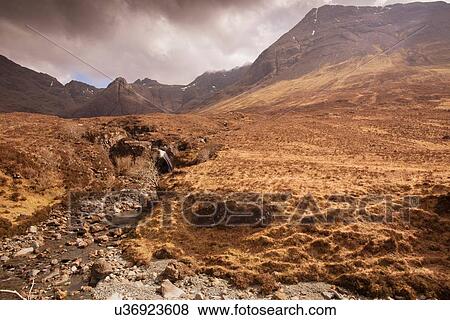 Stock Photo - Moor, Fairy Pools, Isle of Skye, Hebrides, Scotland. Fotosearch