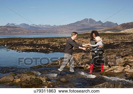 Mother holding son by Loch Eishort, Isle of Skye, Hebrides, Scotland View Large Photo Image Stock Image - Mother holding son by Loch Eishort, Isle of Skye, Hebrides, Scotland. Fotosearch