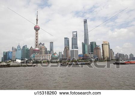 Pudong skyline, including the Oriental pearl tower, Shanghai, China View Large Photo Image Stock Image - Pudong skyline, including the Oriental pearl tower, Shanghai, China. Fotosearch