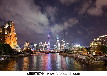 Shanghai skyline, Shanghai, China View Large Photo Image Picture - Shanghai skyline, Shanghai, China. Fotosearch