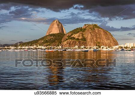 Sugarloaf mountain, Botafogo bay, Rio de Janeiro, Brazil View Large Photo Image Stock Photography - Sugarloaf mountain, Botafogo bay, Rio de Janeiro, Brazil. Fotosearch