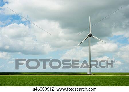 Windturbine, Markenesse, Flevopolder, Netherlands View Large Photo Image Stock Image - Windturbine, Markenesse, Flevopolder, Netherlands. Fotosearch