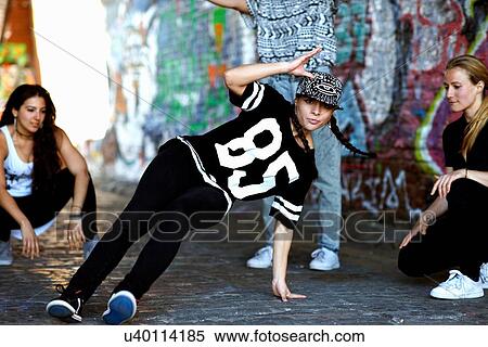 Young woman breakdancing View Large Photo Image Stock Photography - Young woman breakdancing. Fotosearch