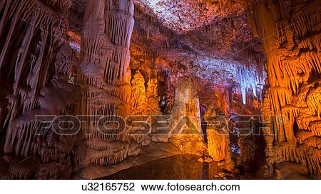 Stock Image - Avshalom Stalactite Cave Nature Reserve (also called Soreq Cave), Beit Shemesh, Israel. Fotosearch