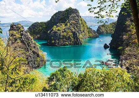 Blue Lagoon, Palawan, Philippines View Large Photo Image Stock Image - Blue Lagoon, Palawan, Philippines. Fotosearch