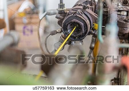 Stock Image - Cable manufacturing in factory that produces products for boating and camping. Fotosearch